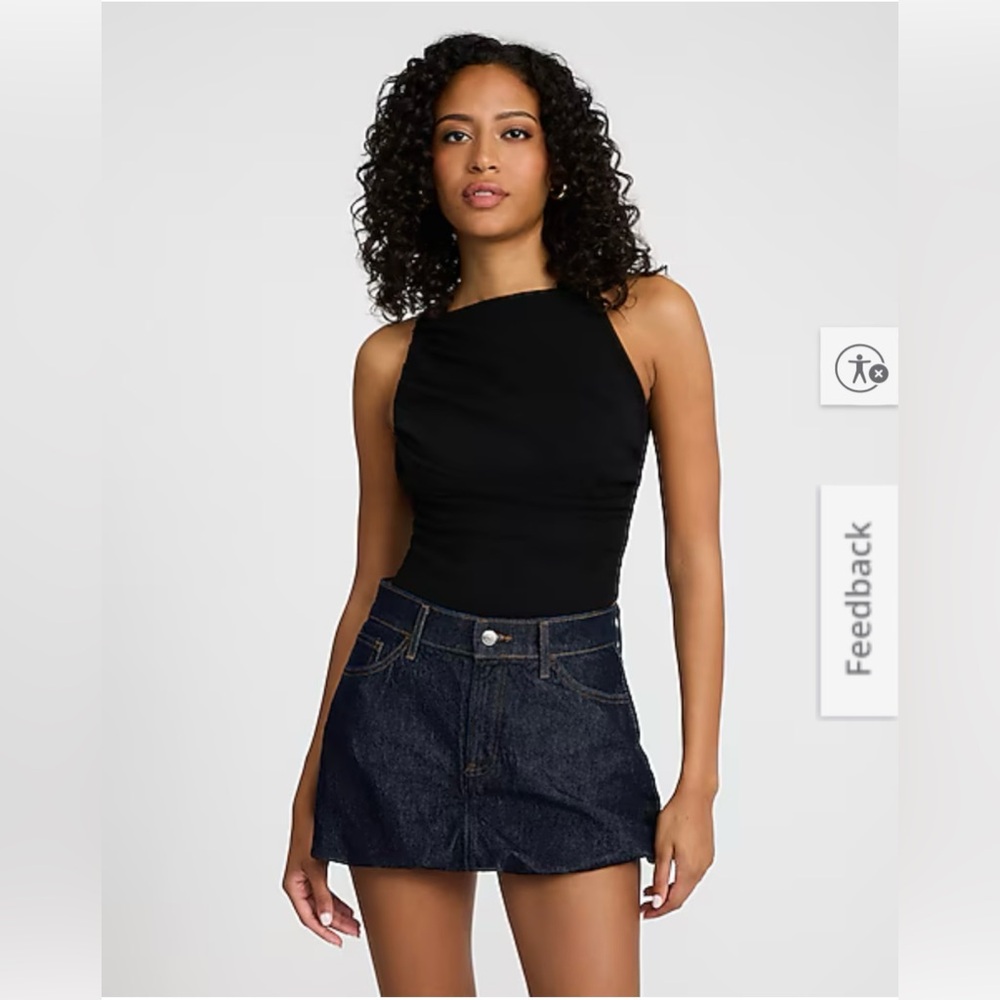 NWT Express Dark Denim Bubble Skirt